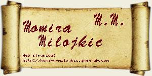 Momira Milojkić vizit kartica